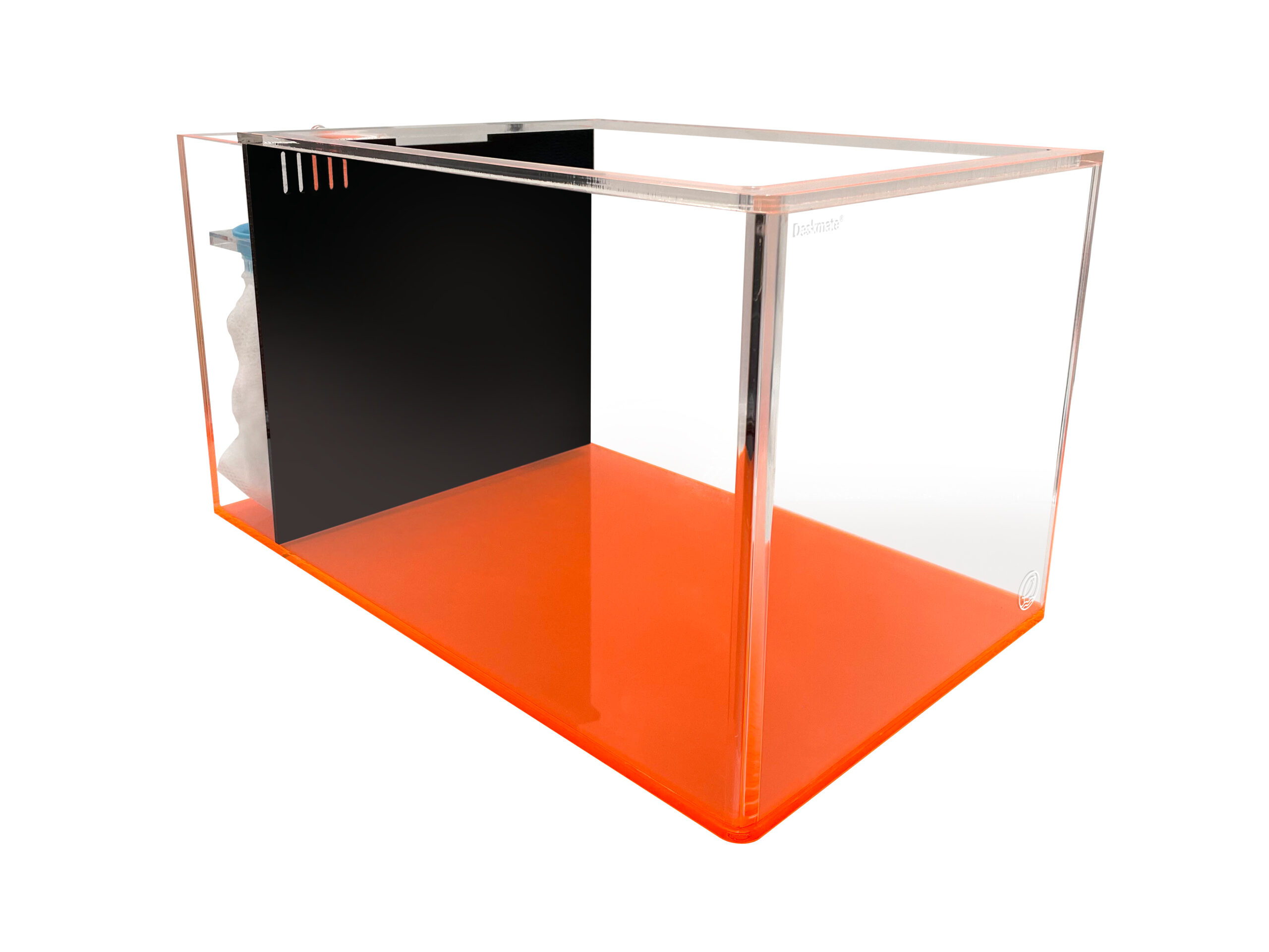 Deskmate FLORIDA compact acrylic aquarium, front left view